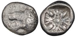 Ancient Coins - Ionia Miletos ca. late 6th-early 5th Century B.C. Obol (or diobol) Fine