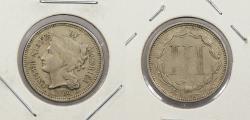 Us Coins - 1866 3 Cent (Nickel)