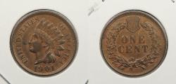 Us Coins - 1901 Indian Head 1 Cent