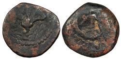 Ancient Coins - Judaea Hasmoneans Alexander Jannaeus (Yehonatan) 103-76 B.C. Prutah Fine
