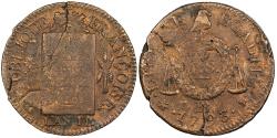 World Coins - FRANCE Republic L'an II / 1793-BB Sol VF