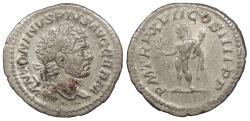 Ancient Coins - Caracalla 198-217 A.D. Denarius Rome Mint Good VF
