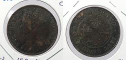 World Coins - HONG KONG: 1877 Victoria; 15 pearls Cent