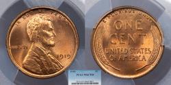 Us Coins - 1919 Lincoln 1 Cent PCGS MS-67 RD