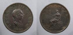 World Coins - GREAT BRITAIN: 1807 George III Halfpenny (1/2 Penny)