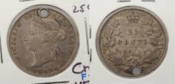 World Coins - CANADA 1872-(H) 25 Cents