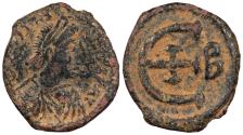 Ancient Coins - Justinian I 527-565 A.D. Pentanummium Antioch Mint Near VF