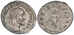 Ancient Coins - Maximinus I 235-238 A.D. Denarius Rome Mint EF ex. Harlan J. Berk with ticket stating 'from the Philip Ashton Collection, purchased from Alex Malloy, June 1999, reported to be from the Novae hoard.'