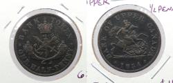 World Coins - CANADA: Upper Canada 1854 Halfpenny Token