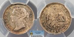 World Coins - HONG KONG Victoria 1897 5 Cents PCGS MS-64