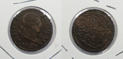 World Coins - SPAIN: 1827 Ferdinand VII 2 Maravedis