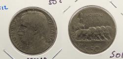 World Coins - ITALY: 1920 Reeded 50 Centesimi
