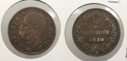 World Coins - ITALY: 1898 2 Centesimi