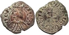 World Coins - SPAIN Aragon Pere III (Pedro IV de Aragon) 1336-1387 Dinero (Diner) EF
