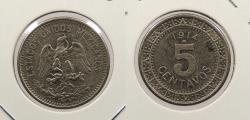 World Coins - MEXICO: 1914 5 Centavos