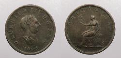 World Coins - GREAT BRITAIN: 1806 George III Halfpenny (1/2 Penny)