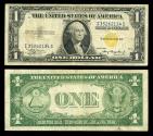 Us Coins - Silver Certificate; Yellow Seal 1935-A Dollar VF