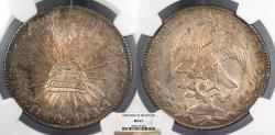 World Coins - MEXICO Republic 1840/30-Go PJ 8 Reales NGC MS-63
