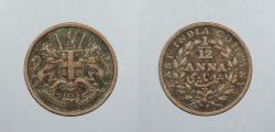 World Coins - INDIA: British East India Co. (EIC) 1835 (m) 17.9 mm 1/12 Anna
