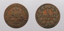 World Coins - GERMAN STATES: Nassau 1861 Kreuzer