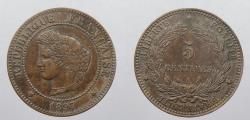 World Coins - FRANCE: 1897-A 5 Centime