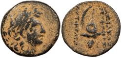 Ancient Coins - Seleukid Kings Tryphon 142-138 B.C. AE17 VF