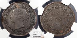 World Coins - CANADA Victoria 1858 Cent NGC VF-30