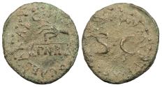 Ancient Coins - Claudius 41-54 A.D. Quadrans Rome Mint VF