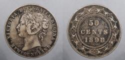 World Coins - CANADA: Newfoundland 1898 Victoria 50 Cents