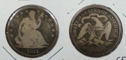 Us Coins - 1875 Seated Liberty 50 Cents (Half Dollar)