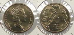World Coins - AUSTRALIA: 1989 Kangaroos Dollar