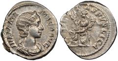 Ancient Coins - Julia Mamaea, mother of Severus Alexander 222-235 A.D. Denarius Rome Mint EF
