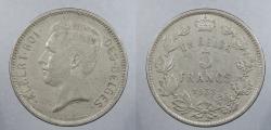 World Coins - BELGIUM: 1933 5 Francs