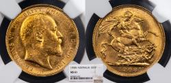 World Coins - AUSTRALIA Edward VII 1908-S Sovereign NGC MS-61