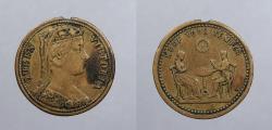 World Coins - GREAT BRITAIN: ND 'KEEP YOUR TEMPER'; Victoria 19mm Jeton