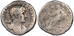 Ancient Coins - Hadrian 117-138 A.D. Denarius Rome Mint About Fine