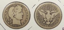 Us Coins - 1915-S Barber 25 Cents (Quarter)