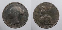 World Coins - GREAT BRITAIN: 1844 Victoria Halfpenny