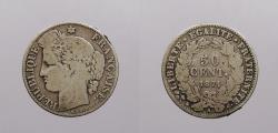 World Coins - FRANCE: 1871-A 50 Centimes