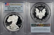 Us Coins - 2021-W Proof Silver Eagle 1 Dollar (Silver) Type 1; First Strike PCGS PR-70 DCAM