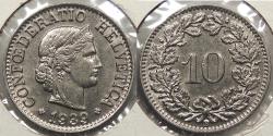 World Coins - SWITZERLAND: 1939 10 Rappen
