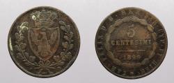 World Coins - ITALIAN STATES: Sardinia 1826-MV P 5 Centesimi