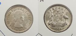 World Coins - AUSTRALIA: 1956 QEII Sixpence