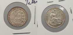 World Coins - PERU Republic 1903/803-JF 1/2 Dinero