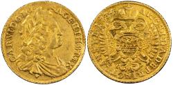 World Coins - AUSTRIA Karl (Charles) VI 1734 Ducat EF