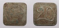 World Coins - GERMANY: ND (1921-1922) Hoch Bahn Hamburg 20 Pfennig Transit Token