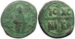 Ancient Coins - Anonymous, Time of Constantine IX 1042-1055 A.D. Follis Constantinople Mint Fine