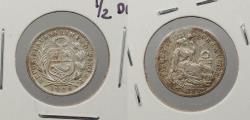 World Coins - PERU: 1906-JF 1/2 Dinero