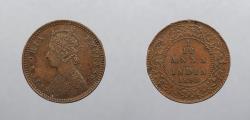 World Coins - INDIA: British Colonial 1898 Victoria 1/12 Anna