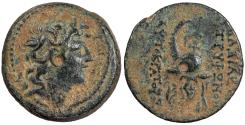 Ancient Coins - Seleukid Kings Tryphon 142-138 B.C. AE18 VF